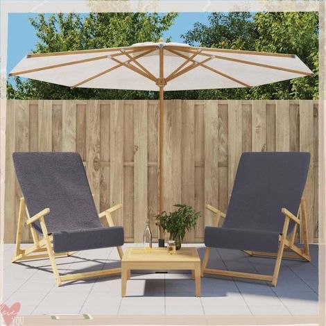 362673 Serviettes de plage 2 pcs anthracite 60x135 cm tissu 400 GSM (1/5)