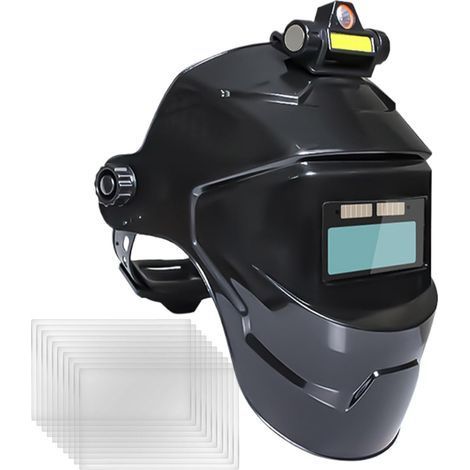 Automatic Darkening Welding Helmet, Solar Powered Welding Fume Hood, Breathable Welding Helmet Screen, Automatic Solar Powered Welding Protective Helmet (1/5)