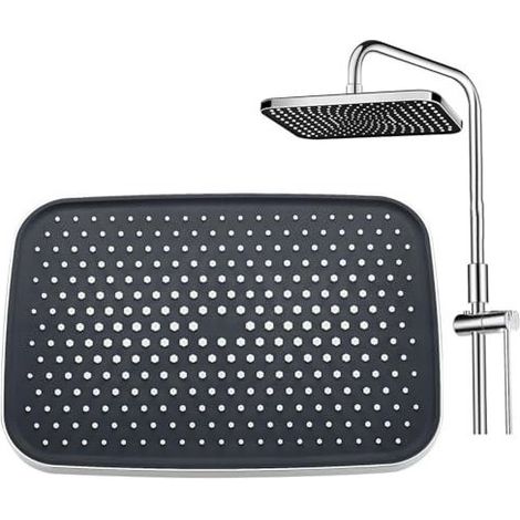 Pomme de Douche au Plafond, Pommeau de Douche Inox, Pommeau de Douche Carré à Haute Pression, Tete de Douche Pluie pour une Douche Confortable à Basse Pression d"Eau, Facile à Installer et à Nettoyer (1/5)