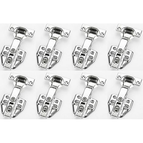 royaluxe- Soft Close Charnieres avec Amortisseur Hydraulique Fermeture Automatique Charnière pour Armoires de Porte Cuisine Bras droit (1/4)