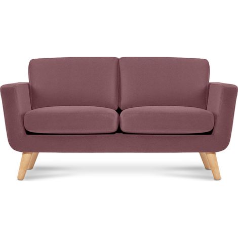 KONSIMO Schlafsofa mit Armlehnen "TAGIO", Rosa, Stoff, Scandinavian, 153x80x84 cm (1/4)