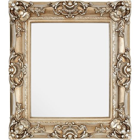 Premier Housewares Wall Mirror / Mirrors For Garden / Bathroom / Living Room With Thick Decorative Frame / Neo-Classic Gold Finish Wall Mounted Mirrors W74 X D9 X H84cm. (1/4)