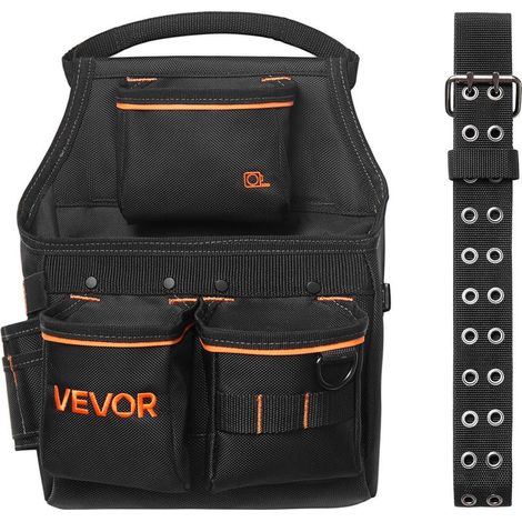 Ajustable 83-127 cm, ceinture à outils 14 poches avec sacoche amovible pour rangement sur chantier et bricolage (1/5)