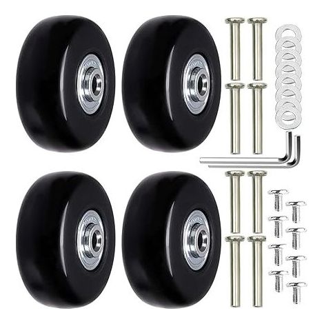 4 Pièces Roues de Remplacement pour Bagages Remplacement de Roue de Bagage Roues de Bagage Universelles Essieux et Roulettes de Bagages Roulettes de Remplacement Réparation Bagages Bagage (1/5)