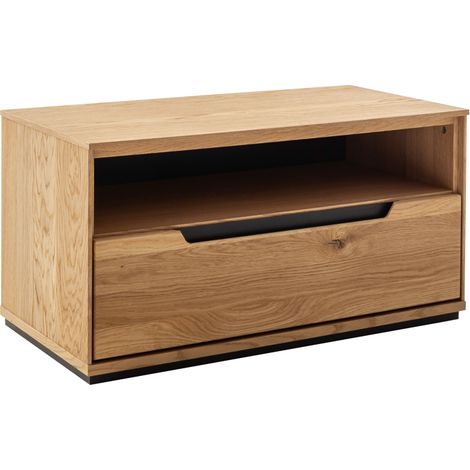 Banc de rangement avec tiroir coloris chêne sauvage - Longueur 79 × Profondeur 41 × Hauteur 41 cm (1/5)