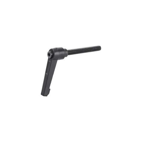 Levier de serrage réglable M8 avec vis mâle verrouillable – Modèle M840, acier zingué, hauteur ajustable, livré à l’unité (1/4)