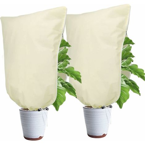 2PCS 100 80cm Housses de Protection pour Plantes, Sac de Protection pour Plantes avec Fermeture éclair et Cordon de Serrage Protection (1/5)