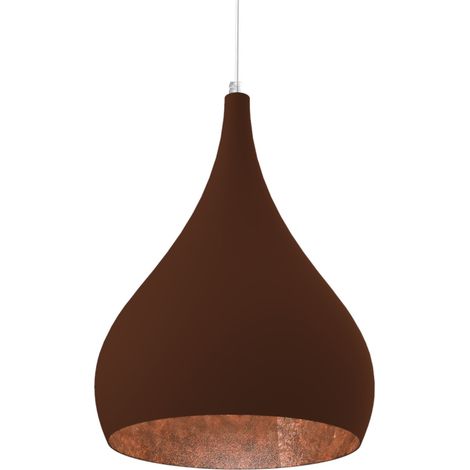 LUMICOM CALICE Sospensione, 1X E27, max 42W, metallo, corten/foglia rame, D.20cm
