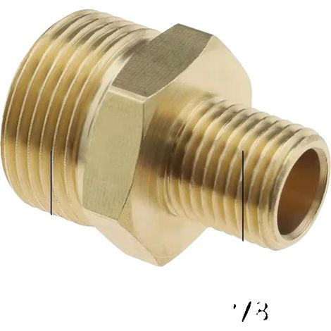 Adaptateur de raccord de nettoyeur haute pression, matériau en laiton, compatible avec M22-14mm, Bourgogne (1/2)