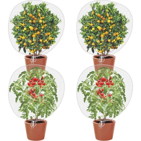 YMYNY Filet de Protection Fruitier,4 Pièces Sac de Plantes Anti-Insectes Couverture,Maille Fine Maille80X80CM (1/4)