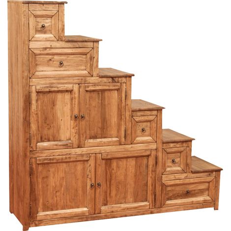 Country-style soild lime wood, natural finish drawer unit storage furniture. - S Made in Italy (1/5)