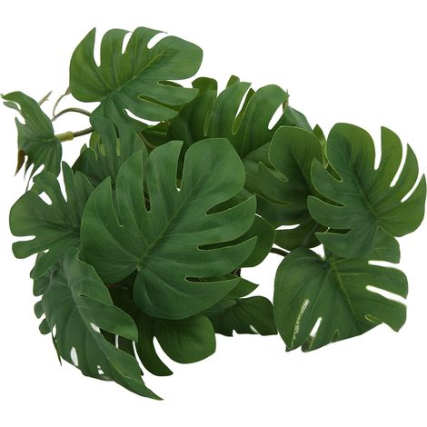 Plante artificielle en rotin imitant une tortue, idéale pour décorer un terrarium de reptiles (dragon barbu, lézard, gecko, serpent). (1/5)