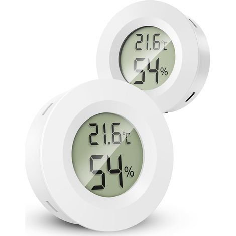 2-teiliges digitales Thermometer-/Hygrometer-Set für den Innenbereich, präzise Messung von Luftfeuchtigkeit und Temperatur, für den Heimgebrauch (1/5)