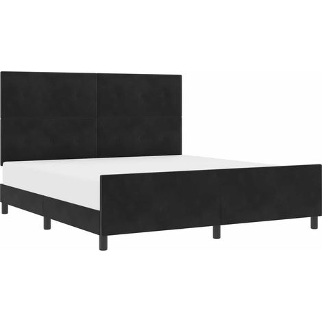 Maison Exclusive - Boxspringbett mit Kopfteil Schwarz 180 x 200 c (1/5)