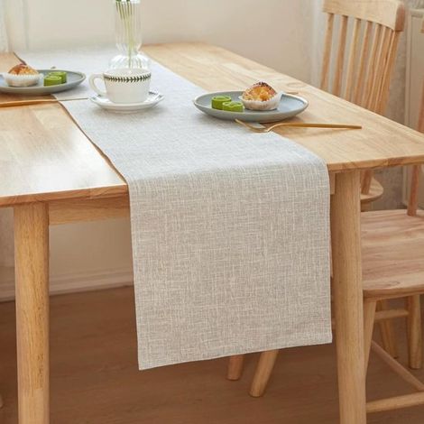 Chemin de table en lin – 30x180 cm – Design minimaliste – Salle à manger, commode et table basse (1/5)