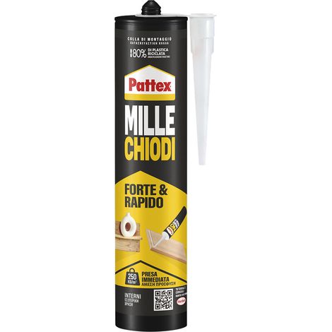 Adesivo Millechiodi Pattex Forte&rapido Bianco 12 Pezzi 400 Gr