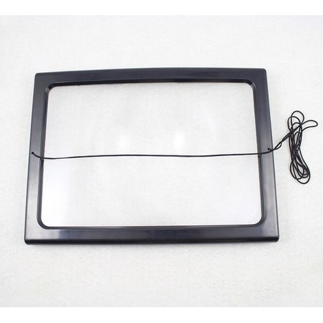 A4 Pleine Page Loupe de Lecture Loupe avec 4 LED Lampe Lentille de Grossissement 3X