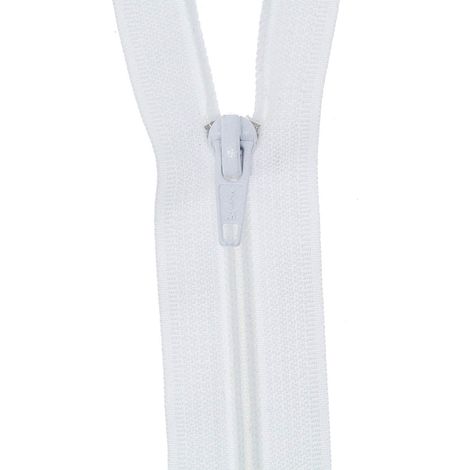 2 fermetures éclair pour parure de lit - 2 x 135 cm - Blanc - Avec curseur spécial en métal - Plastique - Non séparables (1/2)
