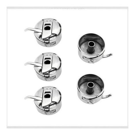 5pièces Boîtier De Canette pour Machine à Coudre Boîtier De Canette Métal De Couture Professionnel (1/5)