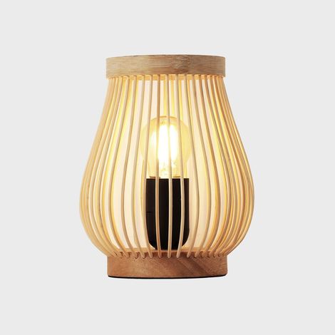 Lámpara De Mesa De Madera "Oca" - E27