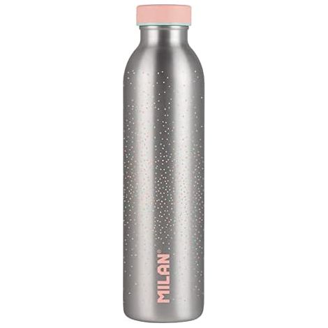 Bottiglia isotermica in acciaio inox 591ml Serie Silver rosa Milano (1/5)