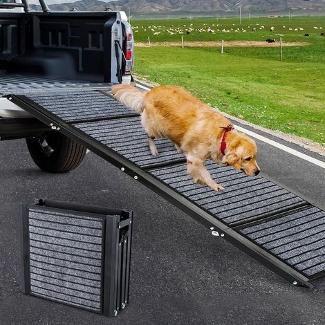 Faltbare Hunderampe 180x50cm, extra breit, rutschfest, für Auto, SUV, LKW (1/5)