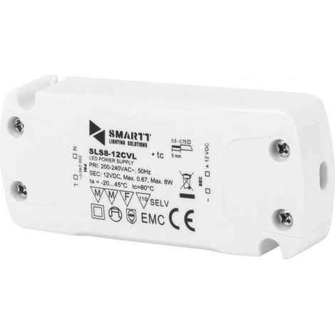 Fuente de alimentación universal de voltaje constante para iluminación LED de 8W SLD 12V y muebles (1/2)