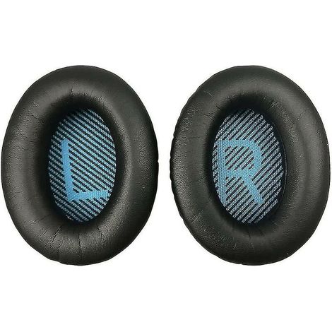 Black Ear Cushion Set for Bose QuietComfort 35 QC35 Headphones (Replacement Parts) (1/5)