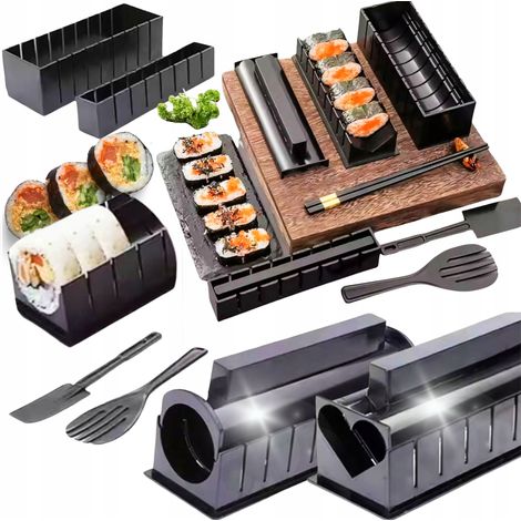 Juego de 10 moldes para sushi, molde para arroz, set de chef, accesorios para sushi