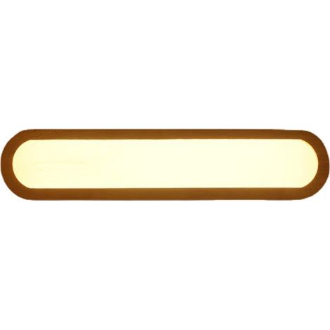Aplique de pared LED creativo, aplique de pared sencillo de madera maciza, luz LED para interiores, ideal para dormitorio, habitación infantil, baño, escalera o pasillo (52 cm). (1/3)