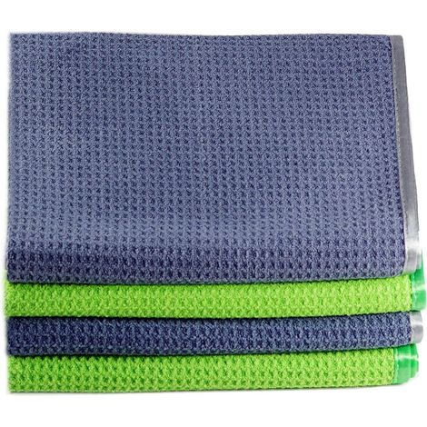 Lot de 4 torchons absorbants en Microfibre pour sécher Le Verre, la Vaisselle, la Vaisselle et la Salle de Bain, 70 x 50 cm (1/5)