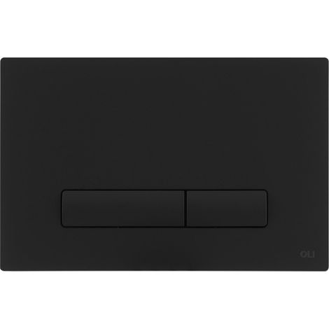 Placca doppio tasto Glam Olipure Nera Soft Touch cassetta incasso Oli (1/2)