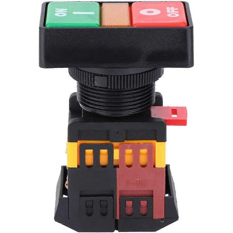 Doppel-Drucktaster PPBB-30N, integrierte LED-Anzeige, Momentan-Ein/Aus-Funktion, 380-V-Wechselstromversorgung, industrielle elektrische Steuerung (1/3)