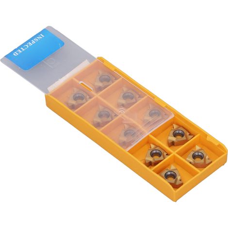 Lot de 10 plaquettes de tournage carbure, faible résistance, haute ténacité, revêtement épais, outils de coupe CNC pour acier