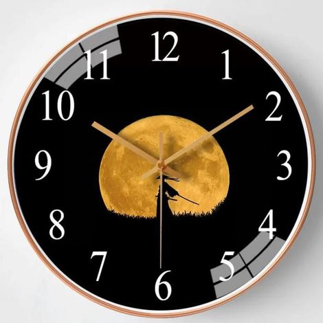 Horloge murale 3D moderne chiffres stéréoscopiques sans clic décoration de la maison salon grande horloge numérique cadre doré 1033 (1/2)