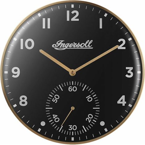 Reloj de Pared Ingersoll 1892 IC003GB Dorado Negro (1/4)