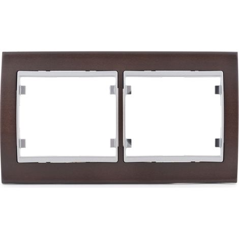SIEMENS Plaque Double Bois Horizontale Wengé Delta IRIS (1/2)
