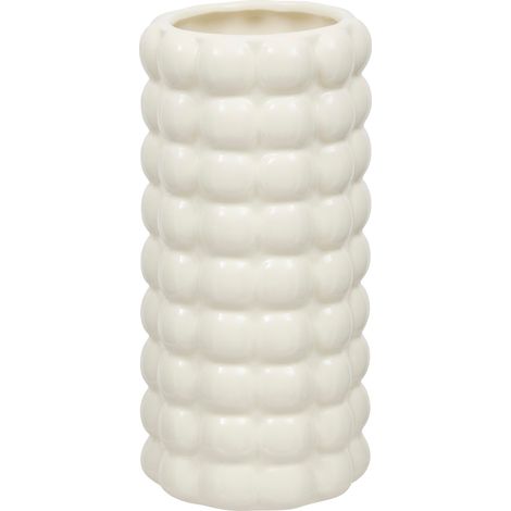 Vase en céramique SKY, Ø 10,5 x 23 cm, blanc (1/3)