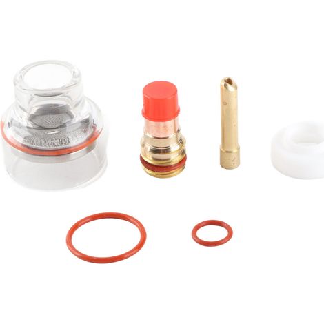 Jeffergarden Kit d'accessoires pour pistolet de soudage, mandrin à lentille à gaz pour pistolet de soudage WP, coupelle en verre adaptée aux modèles WP-17/18/26