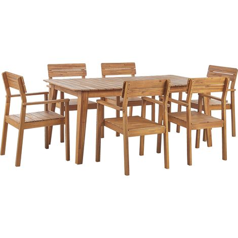 Gartenmöbel Set 6-Sitzer FORNELLI Akazienholz Braun