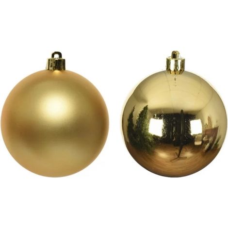 Set 8 Sfere in vetro soffiato ORO 7cm addobbo albero Natale (1/2)