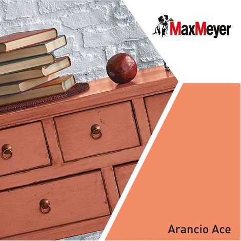 MaxMeyer Smalto Satinato all'acqua Poliuretanico Arancio Ace 0,125 l (1/2)