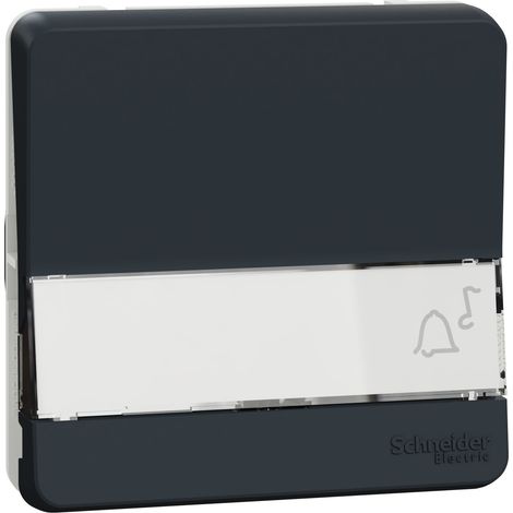 Mureva Styl - Bouton poussoir porte-etiquette - composable - IP55 - IK08 - gris - MUR34029