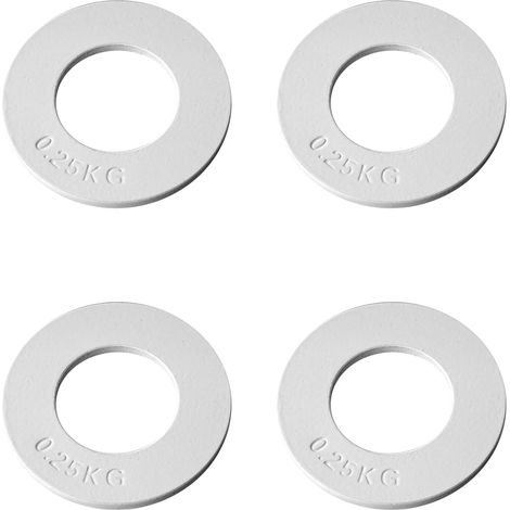 4X Poids Fractionnaires Poids Fractionnaires Mini Plaques de Poids Plaques de Musculation Accessoire de Disque Précis Blanc 0.25Kg (1/4)