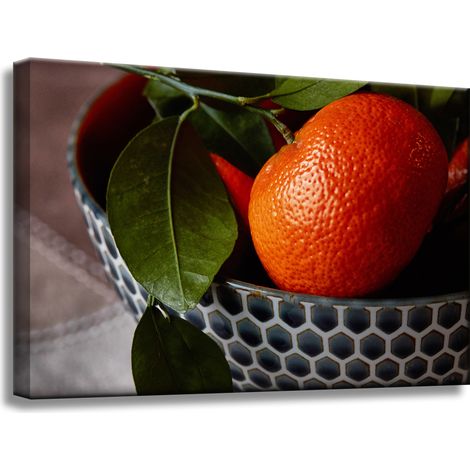 Leinwanddruck „Küche Orangen“ 60 x 40 cm Obstkorb