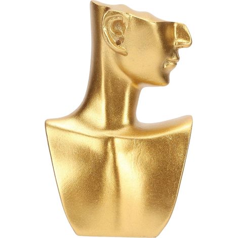 Porträtförmiger Schmuckständer, multifunktionales Modell, kleiner Harzständer für Halsketten und Goldschmuck.
