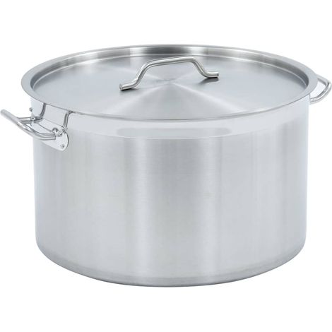 vidaXL Suppentopf 58 L 50×30 cm Edelstahl