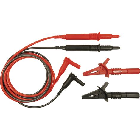 Cliff CIH29890 Sicherheits-Messleitungs-Set Stecker 4 mm Prüfspitze 1.50 m Rot, Schwarz 1 St.