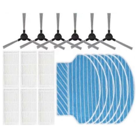 18 pièces pour accessoires de balayeuse RobZone Duoro X-Clean : brosse latérale et filtre (1/5)