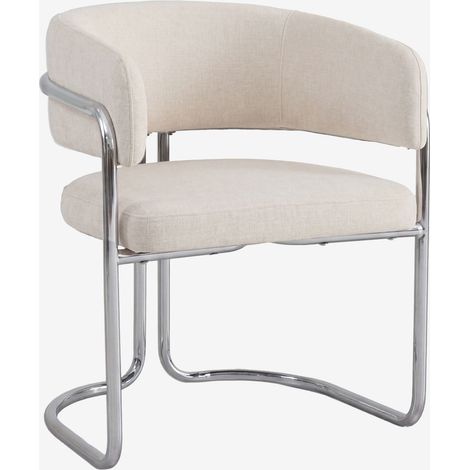 Pack de 4 sillas de comedor con reposabrazos tapizadas y en hierro Zantria SKLUM       